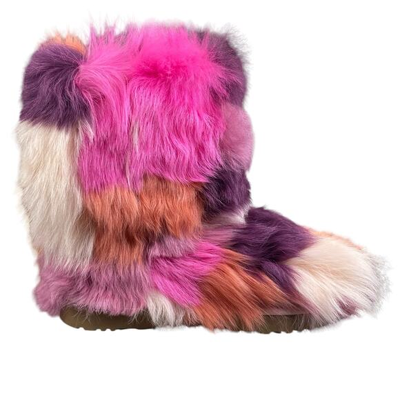 NWOT UGG Women’s Shag It Crazy Sun Kiss Patchwork Winter Boot Size US 6 - Picture 4 of 10